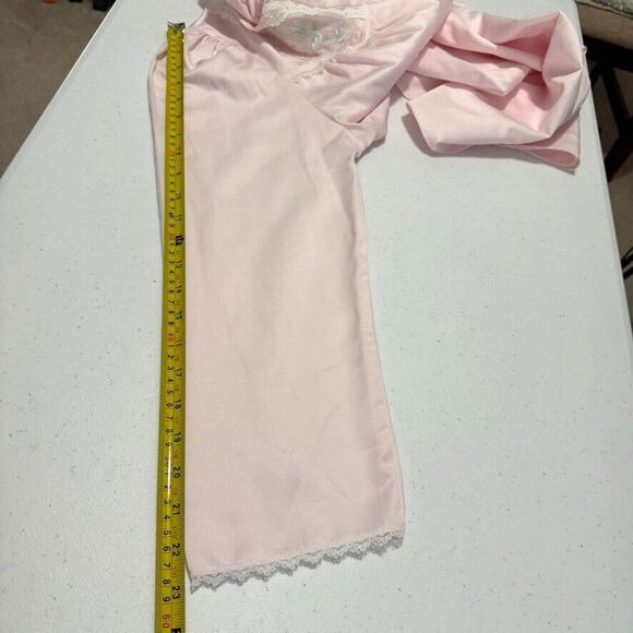 Miss Elaine Brushed Back/Satin Nightgown/LongSleeve/ Blush Pink w/Embroidery NWT - Picture 13 of 16